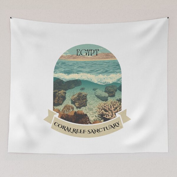 Item preview, Vintage Egypt Red Sea Coral Reef Sanctuary Poster designed and sold by KaBaRen.