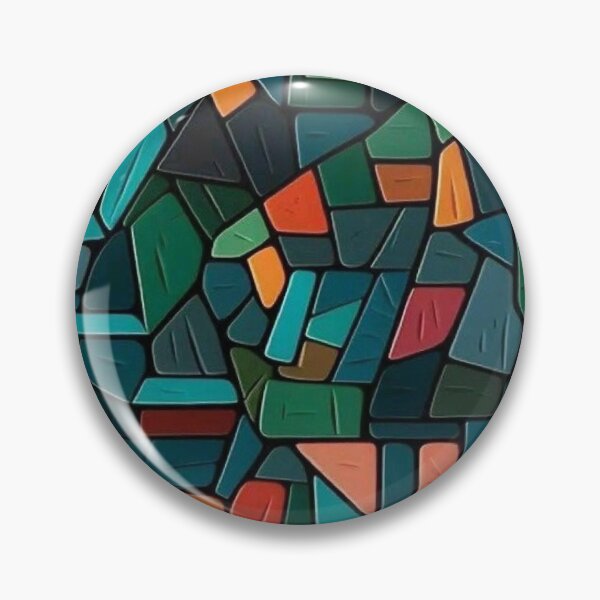 Item preview, Colorful Mosaic Geometric Stained Glass Stone Pattern designed and sold by LYAN-STORE.