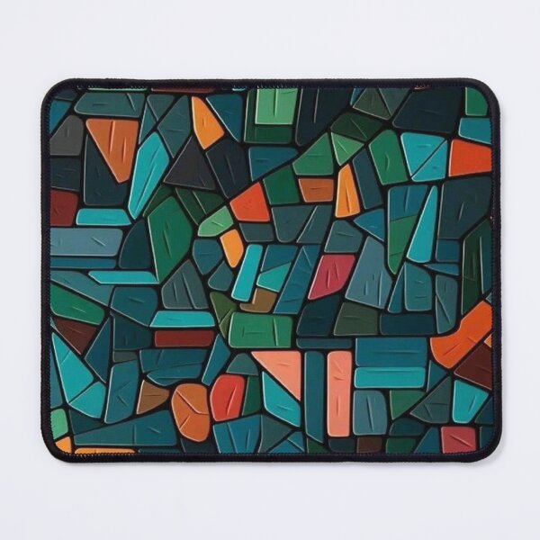 Item preview, Colorful Mosaic Geometric Stained Glass Stone Pattern designed and sold by LYAN-STORE.