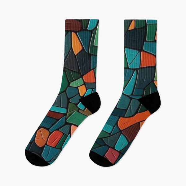 Item preview, Colorful Mosaic Geometric Stained Glass Stone Pattern designed and sold by LYAN-STORE.
