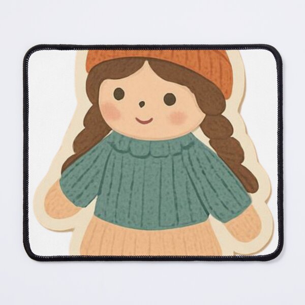 Item preview, Cute Doll in Beanie and Sweater Aesthetic Art designed and sold by AbsCrewStore.