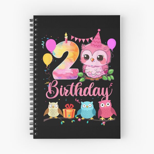 Item preview, Cute Pink Owl Turning Two Years Old Happy Second Birthday Party designed and sold by DienesAngele.