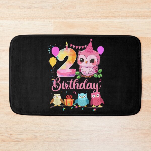 Item preview, Cute Pink Owl Turning Two Years Old Happy Second Birthday Party designed and sold by DienesAngele.
