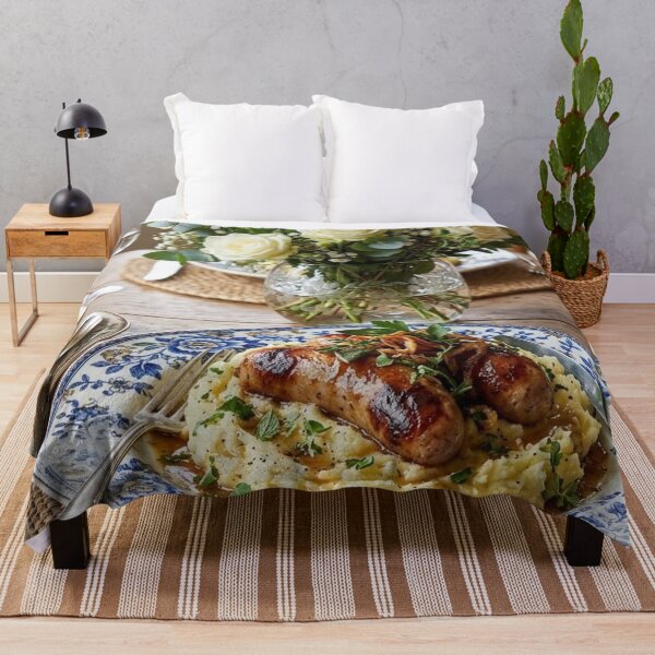 Item preview, Appetizing Food Dish: Bangers and Mash with Seasonings designed and sold by Uniqueartai.