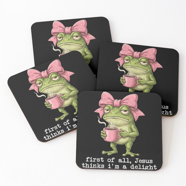 Item preview, First Of All Jesus Thinks Im A Delight Funny Coffee Frog designed and sold by DienesAngele.