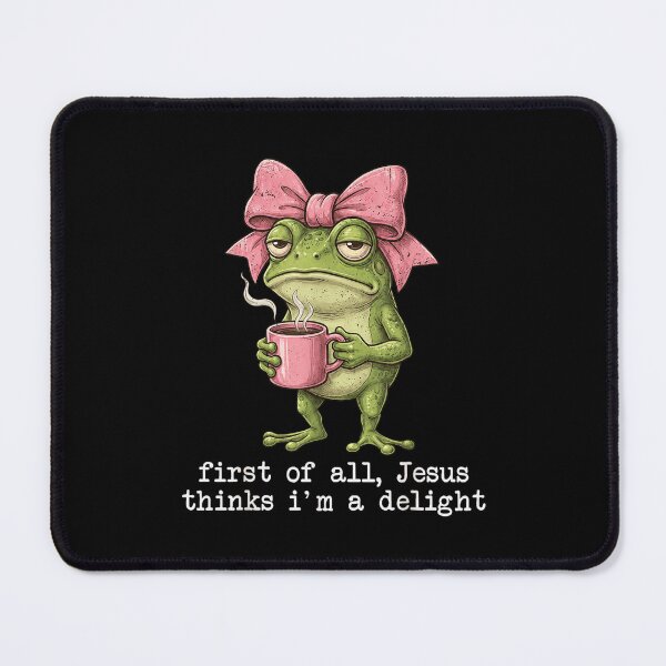 Item preview, First Of All Jesus Thinks Im A Delight Funny Coffee Frog designed and sold by DienesAngele.