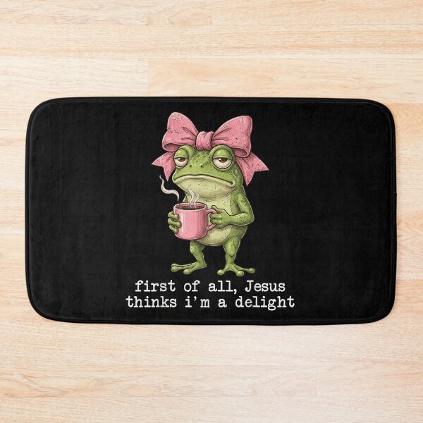 Item preview, First Of All Jesus Thinks Im A Delight Funny Coffee Frog designed and sold by DienesAngele.