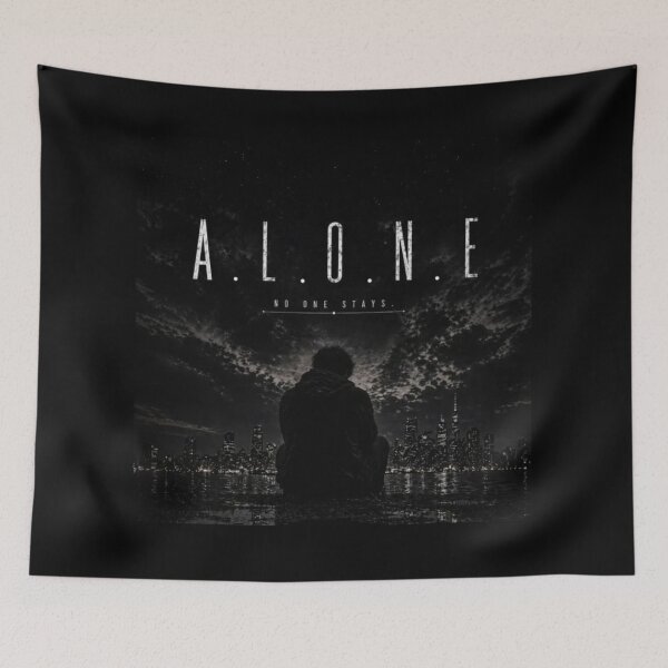 Item preview, ALONE No One Stays - Lost In Silence | Finding Strength In Solitude. designed and sold by NovaInfinityStudio.