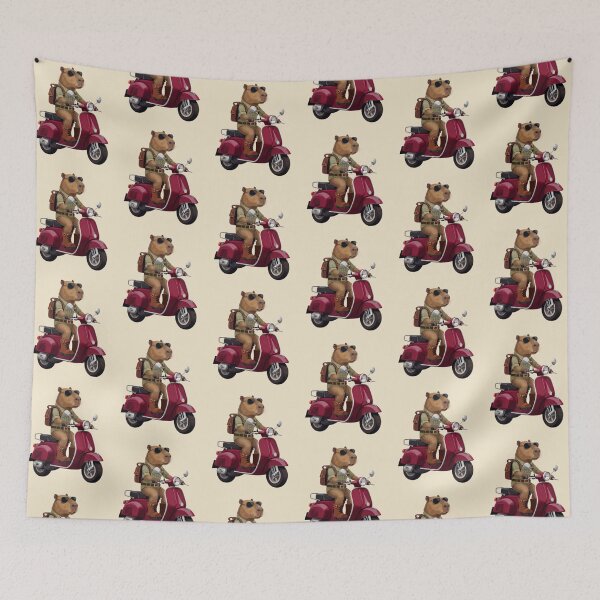 Item preview, Scooter Journey – Cool Capybara Adventure Art designed and sold by Dogandesighn.