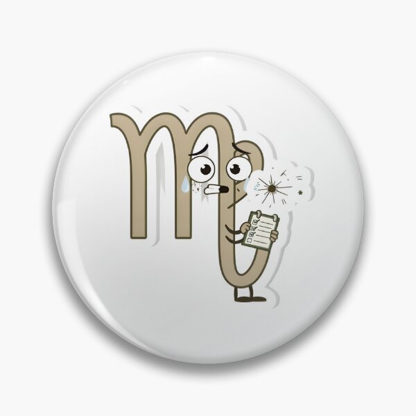 Item preview, Funny Virgo Symbol Crying Checklist Cartoon Sticker designed and sold by Zodiac Celestial Art.