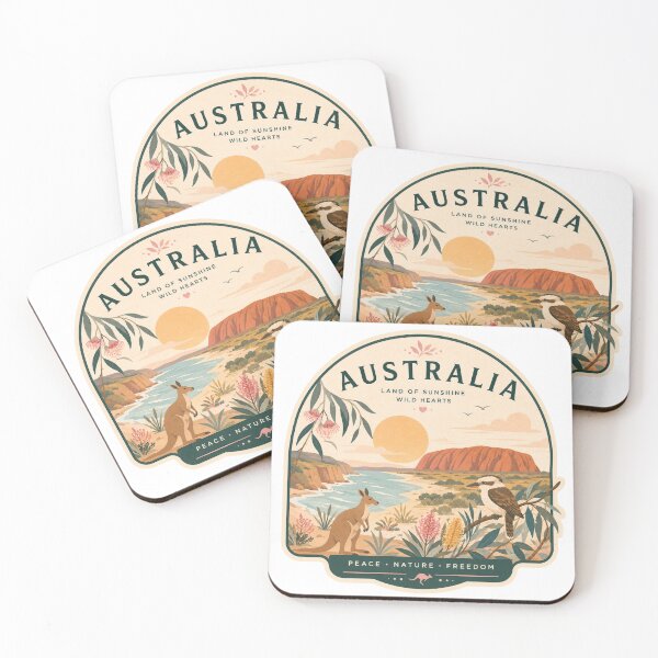 Item preview, Australia Travel Badge  designed and sold by PamLeeDesign.