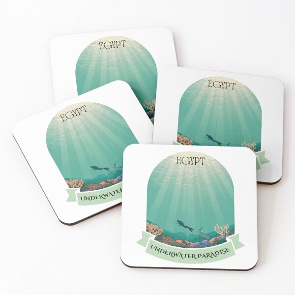 Item preview, Vintage Egypt Red Sea Scuba Diving Underwater Poster designed and sold by KaBaRen.