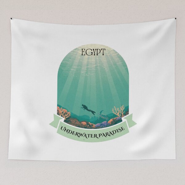 Item preview, Vintage Egypt Red Sea Scuba Diving Underwater Poster designed and sold by KaBaRen.