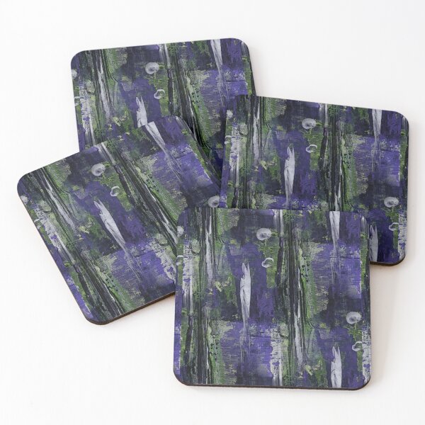 Item preview, Abstract Grunge Magical Forest in  Purple and Green designed and sold by Artistestella.
