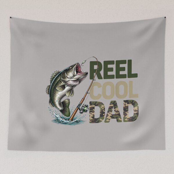 Item preview, Reel Cool Dad Fishing Daddy Camouflage Fisherman Bass Fish designed and sold by GreggRoss.