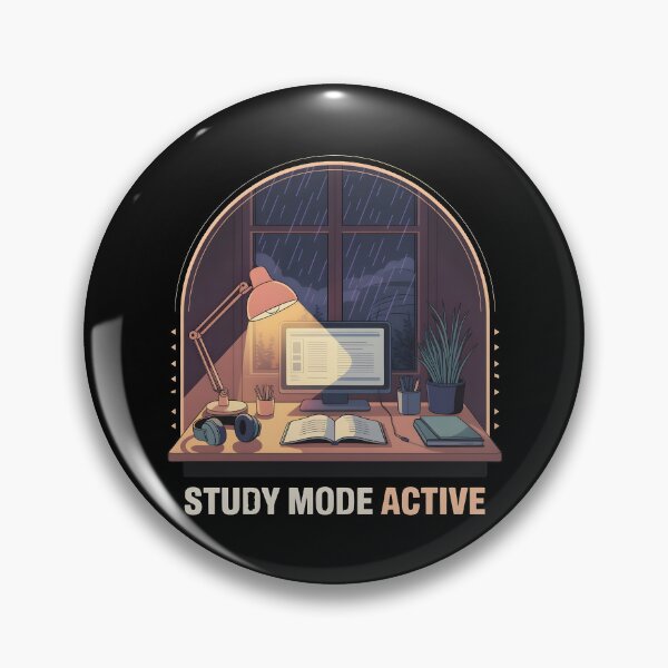Item preview, Study Mode Active – Cozy Lo-Fi Night Desk Aesthetic Design designed and sold by ImaginedSpace7.