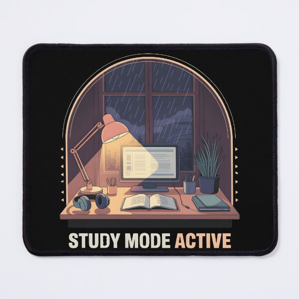 Item preview, Study Mode Active – Cozy Lo-Fi Night Desk Aesthetic Design designed and sold by ImaginedSpace7.