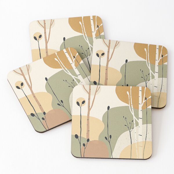 Item preview, Modern Organic Woodland Landscape | Neutral Abstract Nature Design designed and sold by Hyssop St.