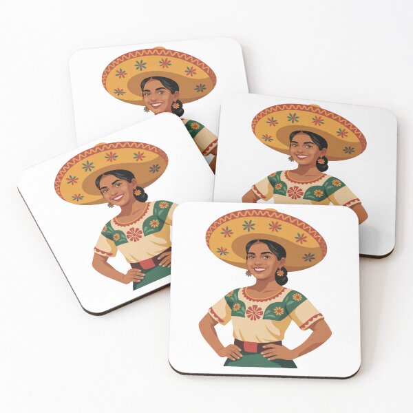 Item preview, Smiling Fiesta Girl in Sombrero designed and sold by MKDSN.
