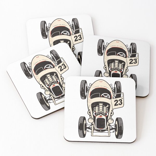 Item preview, Retro Top Down Dragster Exposed Engine Car Illustration designed and sold by unboxedbyJuls.