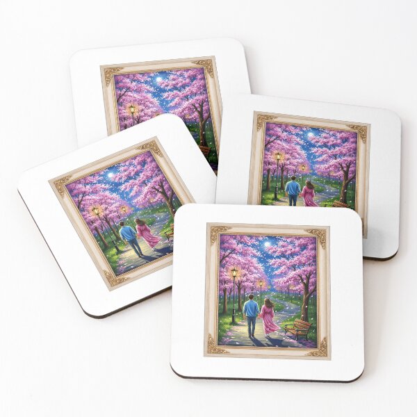 Item preview, Moonlight Walk Under Sakura Trees designed and sold by GlowByMari.