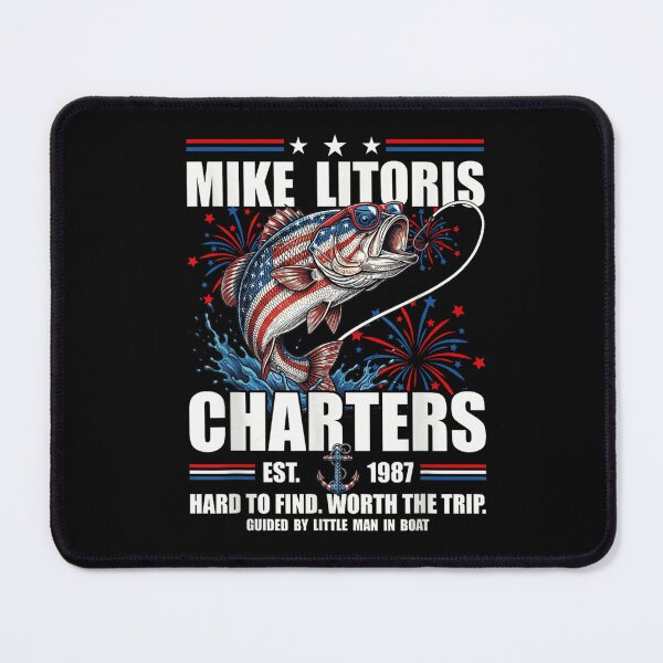 Item preview, Mike Litoris Fishing Charters Bass Patriotic 4th Of July American Flag Fishing Men Gift designed and sold by WilliaMaler.