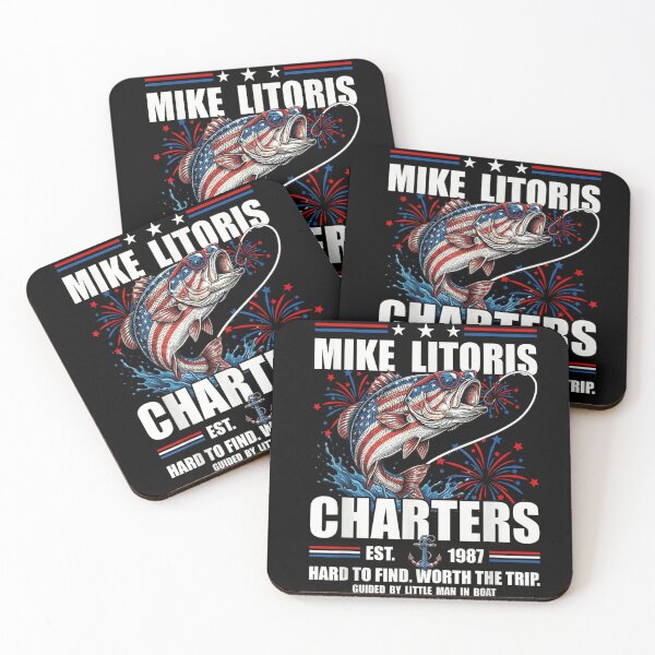 Item preview, Mike Litoris Fishing Charters Bass Patriotic 4th Of July American Flag Fishing Men Gift designed and sold by WilliaMaler.