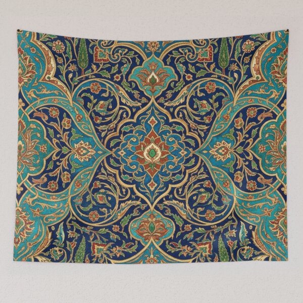 Item preview, Royal Blue Persian Ornament Pattern designed and sold by FashioonTrends.