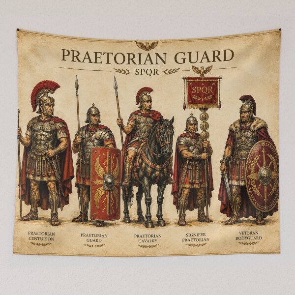 Item preview, Praetorian Guard Roman Elite Warrior Art designed and sold by Retr0Tshirts.