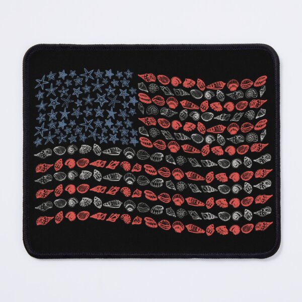 Item preview, American Flag Seashell Patriotic 4th Of July Summer Beach Coastal Starfish Sea Shells designed and sold by WilliaMaler.