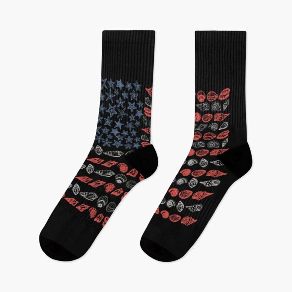Item preview, American Flag Seashell Patriotic 4th Of July Summer Beach Coastal Starfish Sea Shells designed and sold by WilliaMaler.