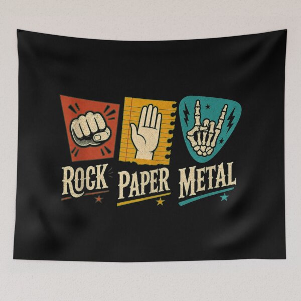 Item preview, Rock Paper Metal Skeleton Hand Sign Music Guitar Pick Heavy Metal Rocker Gift designed and sold by WilliaMaler.