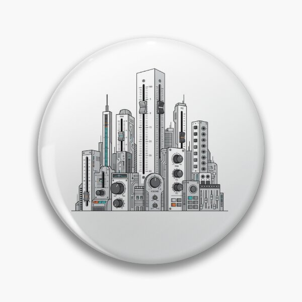 Item preview, Audio Mixer Skyline Futuristic City Art designed and sold by onjcdesign.