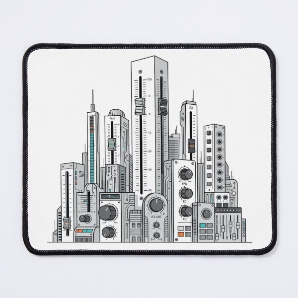 Item preview, Audio Mixer Skyline Futuristic City Art designed and sold by onjcdesign.