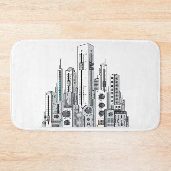 Item preview, Audio Mixer Skyline Futuristic City Art designed and sold by onjcdesign.
