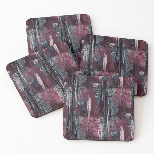 Item preview, Abstract Grunge Magical Forest in Maroon and Teal designed and sold by Artistestella.