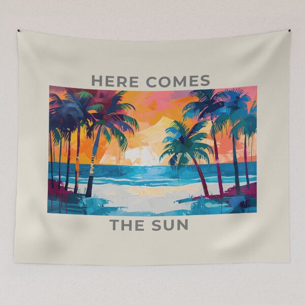 Item preview, Here Comes The Sun - Tropical Summer Palm Trees Aesthetic designed and sold by daila70.
