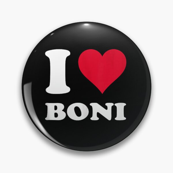 Item preview, I Love Boni Red Heart Custom Name Graphic Font Typography White Text Gift T Shirt designed and sold by DuneHaicna.