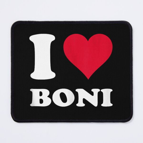 Item preview, I Love Boni Red Heart Custom Name Graphic Font Typography White Text Gift T Shirt designed and sold by DuneHaicna.