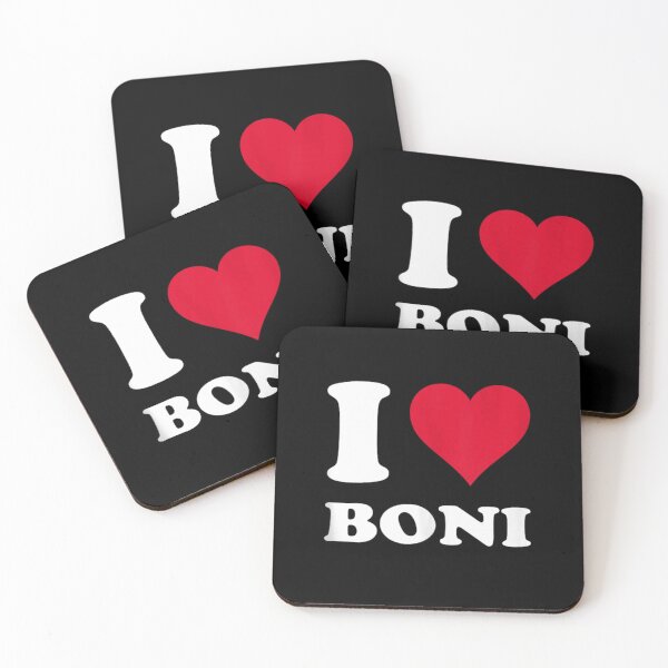 Item preview, I Love Boni Red Heart Custom Name Graphic Font Typography White Text Gift T Shirt designed and sold by DuneHaicna.