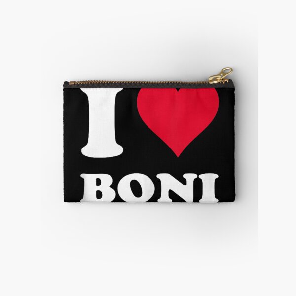 Item preview, I Love Boni Red Heart Custom Name Graphic Font Typography White Text Gift T Shirt designed and sold by DuneHaicna.