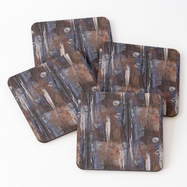 Item preview, Abstract Grunge Magical Forest in Brown and Navy Blue designed and sold by Artistestella.