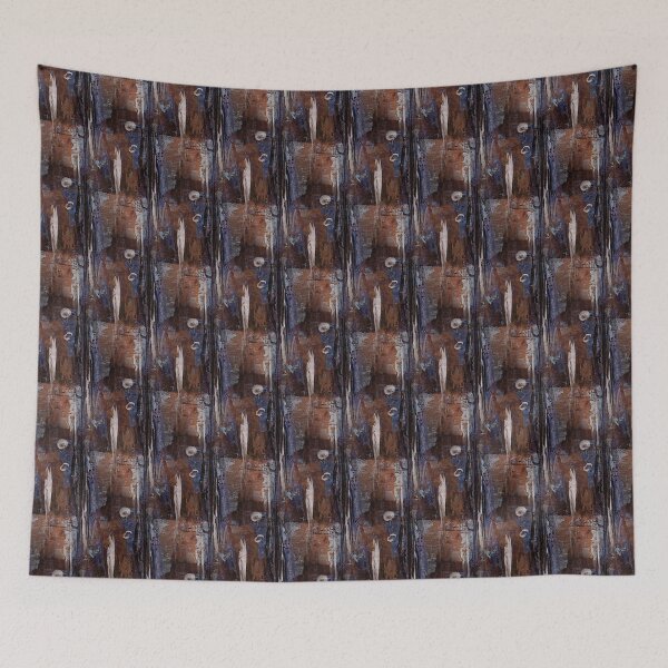 Item preview, Abstract Grunge Magical Forest in Brown and Navy Blue designed and sold by Artistestella.