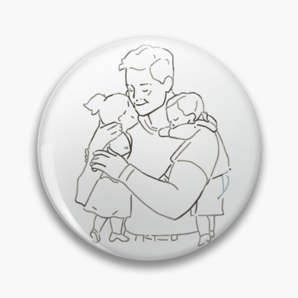 Item preview, Vintage Family Line Art Shirt | Minimalist Father & Kids Outline Design designed and sold by Larams Studio.