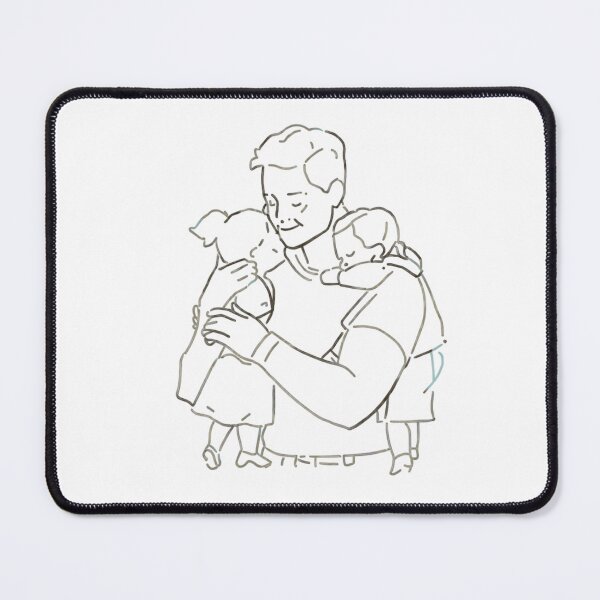 Item preview, Vintage Family Line Art Shirt | Minimalist Father & Kids Outline Design designed and sold by Larams Studio.