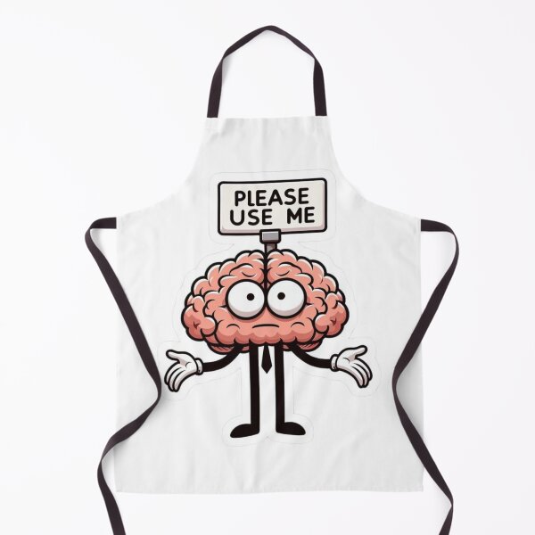 Item preview, "Please Use Your Brain Cartoon Brain Sticker – Funny Stickman Crew Vinyl Decal for Laptop, Water Bottle, Notebook – Sarcastic Teacher, Student, or Office Gift" designed and sold by Ulikedigital14.