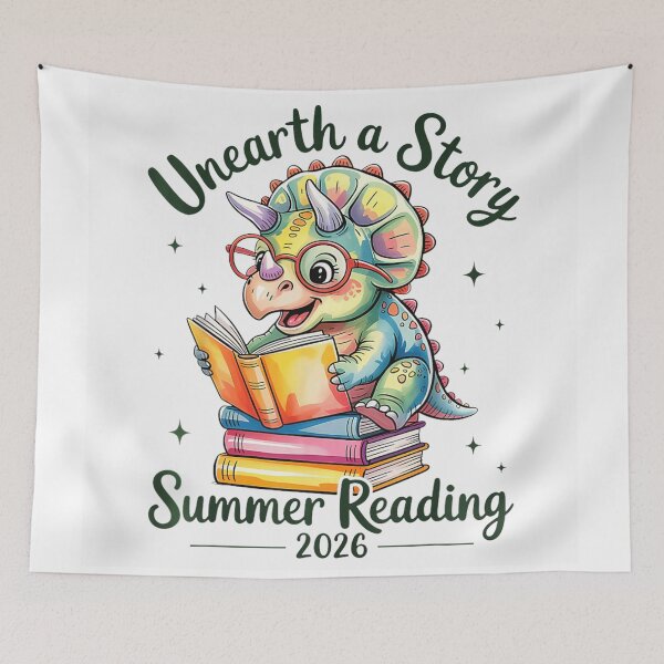 Item preview, Unearth A Story Summer Reading 2026 Cute Dinosaur Triceratops Books Teacher Kids Toddler designed and sold by DuneHaicna.