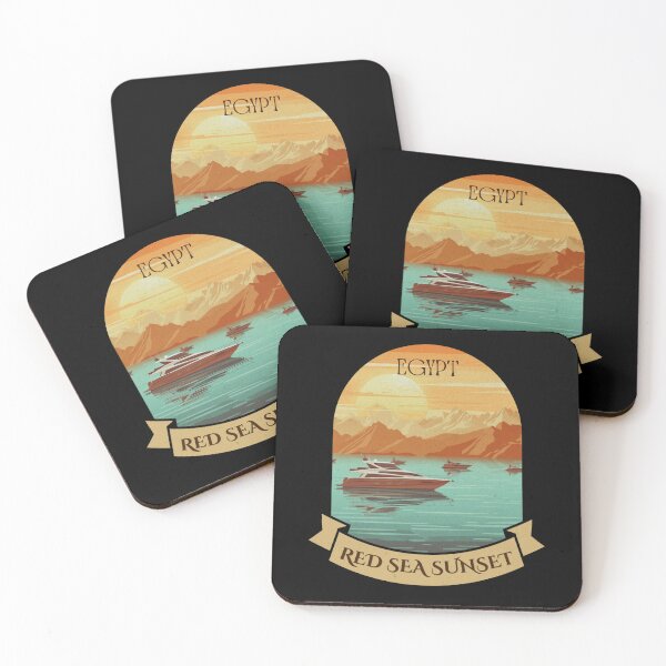 Item preview, Vintage Egypt Red Sea Sunset Yacht Cruise Poster designed and sold by KaBaRen.