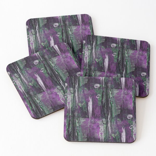 Item preview, Abstract Grunge Magical Forest in  Purple and Green designed and sold by Artistestella.