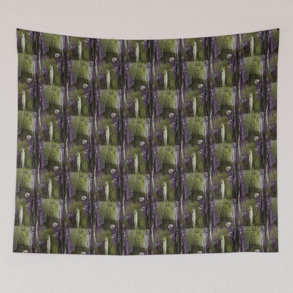Item preview, Abstract Grunge Magical Forest in Olive Green and Purple designed and sold by Artistestella.